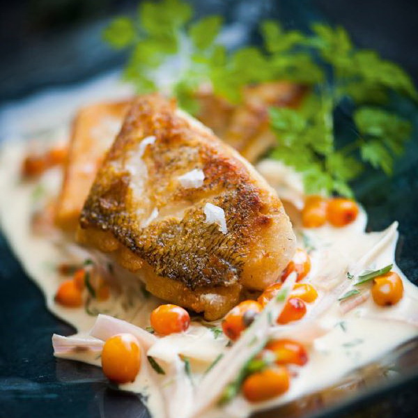 Havtorn og skalotteløg til stegt fisk